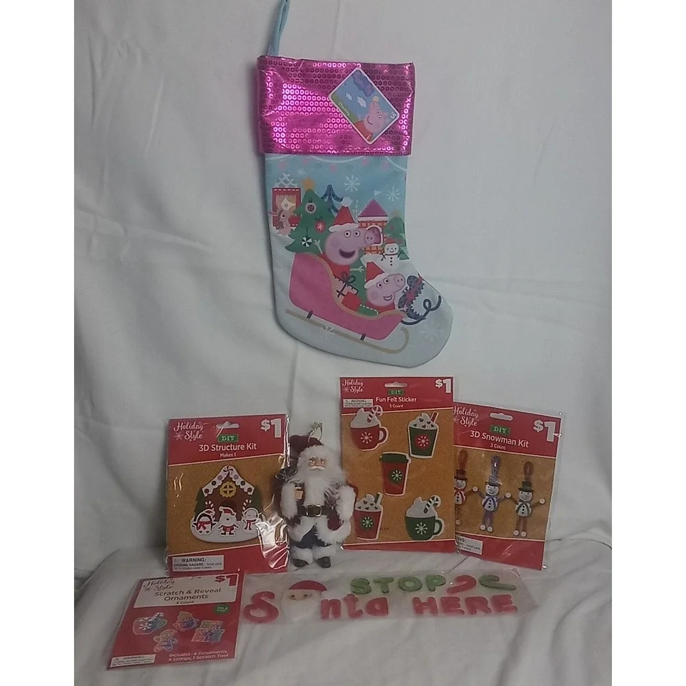 Peppa Pig Christmas Stocking & Stocking‎ Stuffers Holiday Crafts Santa Ornament